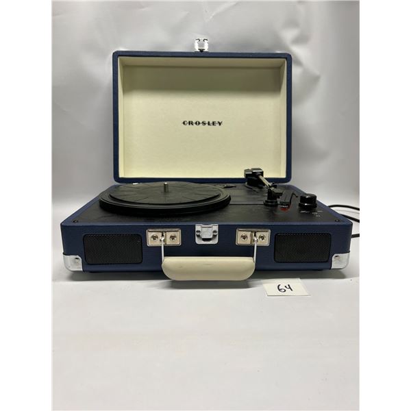 Crosley Suitcase Turntable Record Player CR8005A-BL Appr: 13.75x10x4.5"