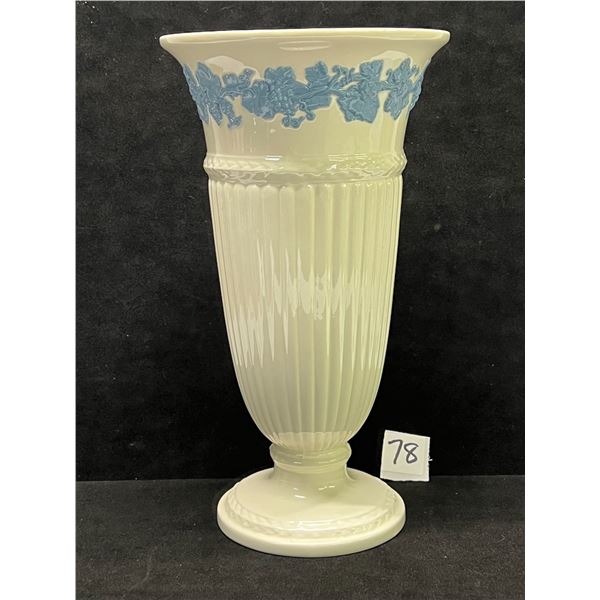 Wedgwood of Etruria & Barlaston Embossed Queens Ware Vase 11"T 6"W