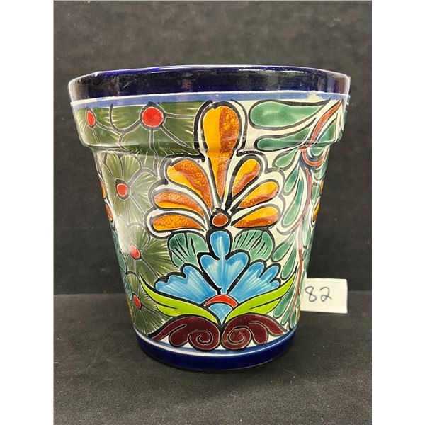 Vintage Amora Flower Pot / Planter Mexico? Approx: 7.75"W 7.75"T