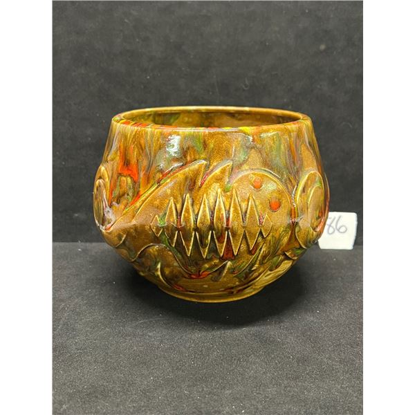 Vintage Atlantic Mold Small ceramic Planter Pot Approx: 4.5"T 5.5"W