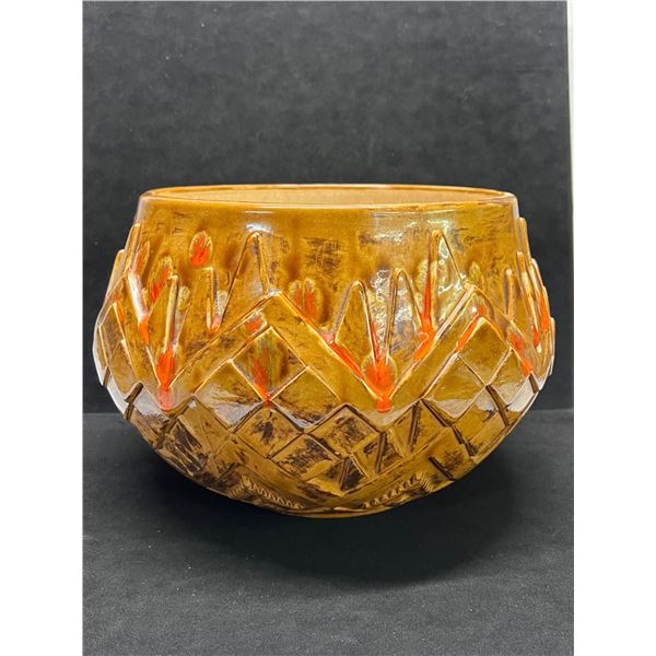 Vintage Atlantic Mold Large ceramic Planter Pot Approx: 8"T 11.5"W