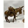 Image 3 : 2 Carved Figures Man and Donkey Tallest approx: 11.5"