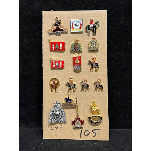 17 Mostly RCMP Collector Lapel Pin Back Pins
