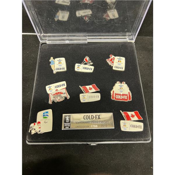 2010 Vancouver Olympic Cold-FX Pin Set w/case Limited Edition 1766/2010