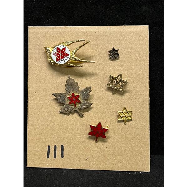 6 Mostly Canada Centennial Collector Lapel Pin Back Pins