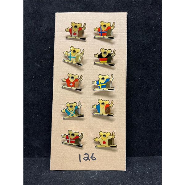 10 Mostly Bear curling Collector Lapel Pin Back Pins