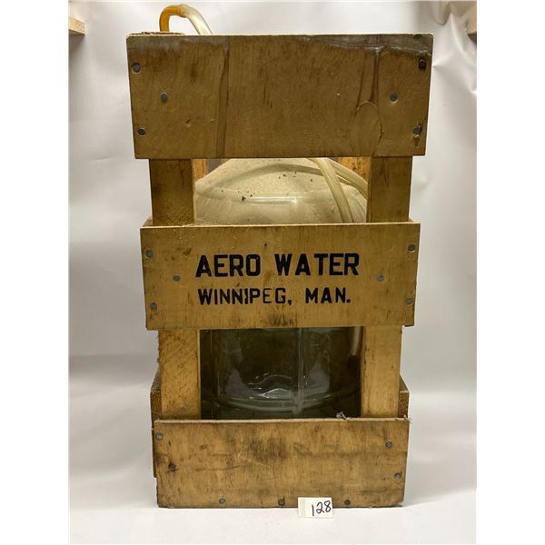 Vintage Aero Water Crate & Bottle Winnipeg  Crate Appr: 11.5x12" 22" T