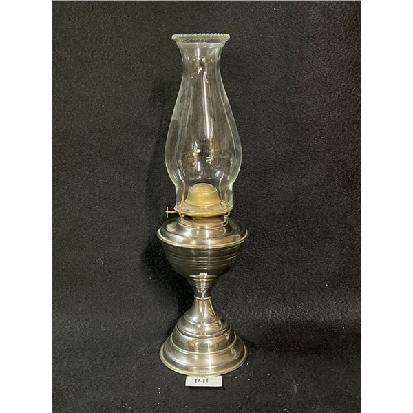 Vintage Sherwoods Birmingham Metal Oil Lamp Approx: 17"T 4.5"w