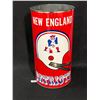 Image 1 : Vintage Metal New England Patriots Trash Garbage Can Approx: 19.25x10.25"
