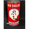 Image 2 : Vintage Metal New England Patriots Trash Garbage Can Approx: 19.25x10.25"