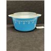 Image 2 : Vintage Pyrex Blue Garland Snowflake Casserole 473 w/lid 1 Qt