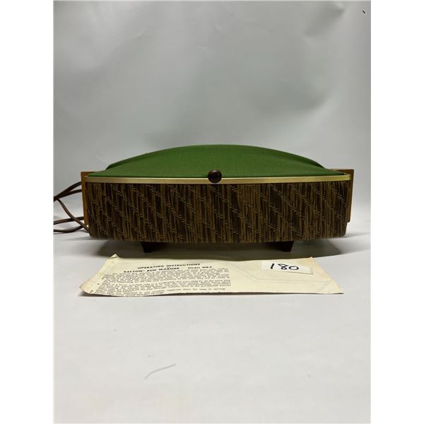 Mid Century Salton Electric Bun Warmer w/ Teak Accents WB-5 Approx: 14x9.5x5.5