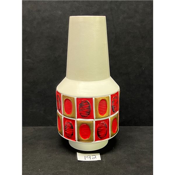 Mid Century Italian? German? Ceramic Table Vase Approx: 11"T 5.25"W