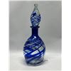 Image 1 : Hand Blown Art Glass Decanter Barware Approx: 11.5"T 4.5"W