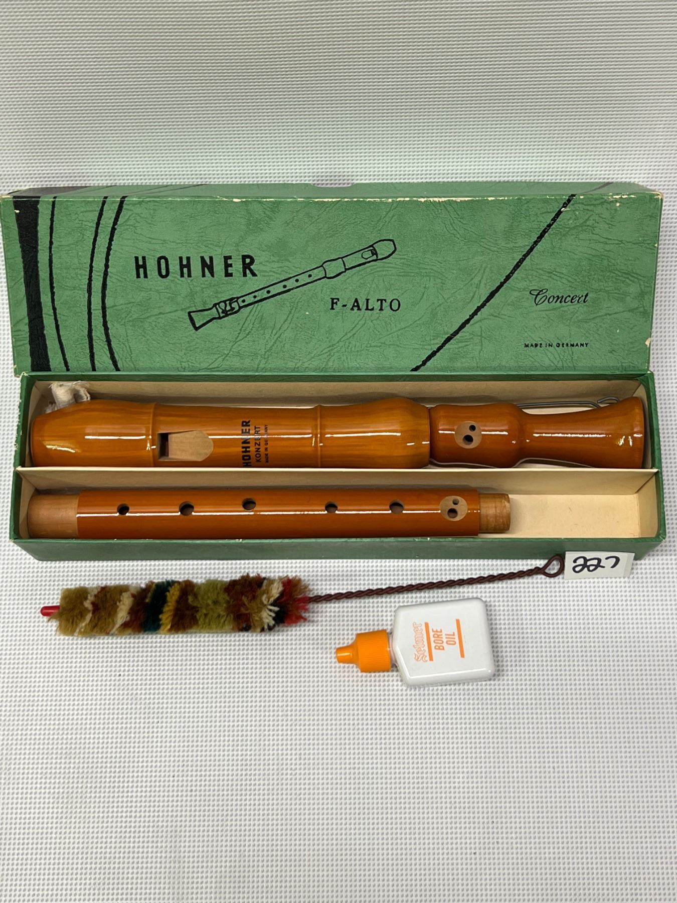 Vintage Hohner Germany FAlto Recorder Flute w/box