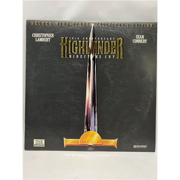 HIGHLANDER Deluxe Widescreen Collector's Edition Laserdisc