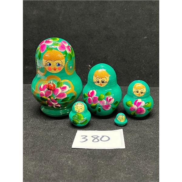 5 Matryoshka Russian Nesting Dolls (largest appr 3" x 2")