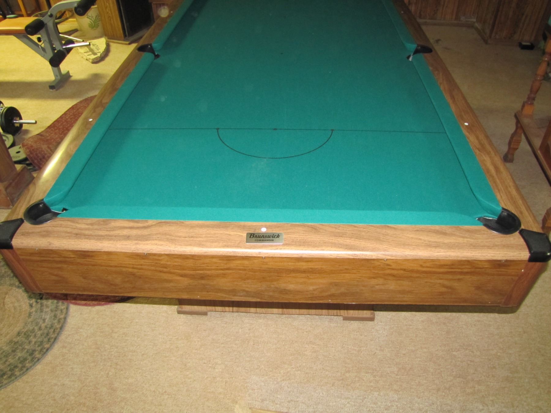 Brunswick Commander pool table 44 by 88 play area approximately. with