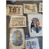 Image 4 : Egyptian Papyrus Paintings x10 (Art - Unframed) Average 17"w x 25"h