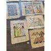 Image 2 : Egyptian Papyrus Paintings x10 (Art - Unframed) Average 17"w x 25"h