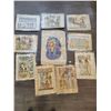 Image 1 : Egyptian Papyrus Paintings x10 (Art - Unframed) Average 17"w x 25"h
