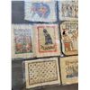 Image 2 : Egyptian Papyrus Paintings x11 (Art - Unframed) Average 17"w x 25"h