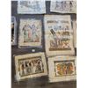 Image 3 : Egyptian Papyrus Paintings x10 (Art - Unframed) Average 17"w x 25"h