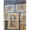 Image 4 : Egyptian Papyrus Paintings x10 (Art - Unframed) Average 17"w x 25"h