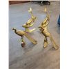 Image 1 : Vintage Brass Statues (Dolphins x2 & Peacocks x2) Average 16" x 8"