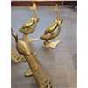 Image 2 : Vintage Brass Statues (Dolphins x2 & Peacocks x2) Average 16" x 8"