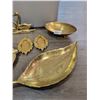 Image 2 : Assorted Vintage Brass Collectibles - Leaf Dish - Ashtrays - Swan Key Hooks - Watering Can