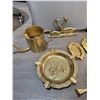 Image 3 : Assorted Vintage Brass Collectibles - Leaf Dish - Ashtrays - Swan Key Hooks - Watering Can