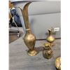 Image 2 : Assorted Vintage Brass Collectibles - Pitchers - Swan Dish - "Money Bag" - Small Vase