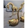 Image 2 : Vintage Korean Brass Giraffes (Male & Female) - Swans (Male & Female)