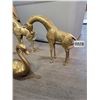 Image 3 : Vintage Korean Brass Giraffes (Male & Female) - Swans (Male & Female)