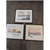 Image 2 : Framed Winter Scene Prints (Artists Unknown) Farm Scenes 22.5"w x 18"h - Other 21"w x 18.5"h