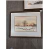 Image 3 : Framed Winter Scene Prints (Artists Unknown) Farm Scenes 22.5"w x 18"h - Other 21"w x 18.5"h