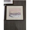 Image 4 : Framed Winter Scene Prints (Artists Unknown) Farm Scenes 22.5"w x 18"h - Other 21"w x 18.5"h