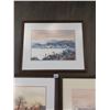 Image 5 : Framed Winter Scene Prints (Artists Unknown) Farm Scenes 22.5"w x 18"h - Other 21"w x 18.5"h
