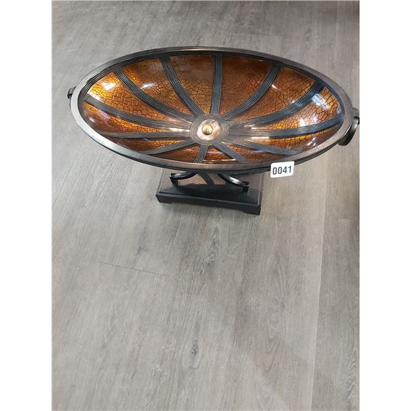 Kinder Collection Bowl & Stand KC0284 Banded Compote (Made in China) 21 1/2"l x 12"w