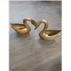 Image 1 : Vintage Brass Swan Planters (Made in Korea) x2 16"w x 7"d x 15"h