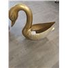 Image 2 : Vintage Brass Swan Planters (Made in Korea) x2 16"w x 7"d x 15"h