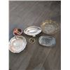 Image 1 : Assorted Bowls/Plates Including 25th Anniversary Silver Plated Bowl - Coaster from Hawaii