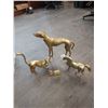 Image 1 : Vintage Brass Collectibles - Dog 15"h x 17"w - Horse 9"h x 11"w - Cat 12"h x 12"w - Camel 5"w 4.5"h
