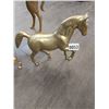 Image 4 : Vintage Brass Collectibles - Dog 15"h x 17"w - Horse 9"h x 11"w - Cat 12"h x 12"w - Camel 5"w 4.5"h