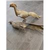 Image 5 : Vintage Brass Pheasant Figurines (Male & Female) 16"l x 8 1/2"h (Female Doesn't Stand)