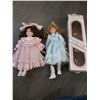 Image 1 : Vintage Porcelain Dolls x2 (Doll in Blue has a Broken Leg)