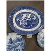 Image 3 : Porcelain Platter "Willow" JHW & Sons - Ridgway Ironstone "Meadowsweet" & "Hayride"