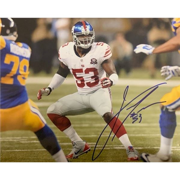 Harry Carson Signed New York Giants Photograph
