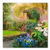 Image 1 : Ming Feng, "Twilight Garden" Original Oil Painting on Canvas, Hand Signed with Letter of Authenticit
